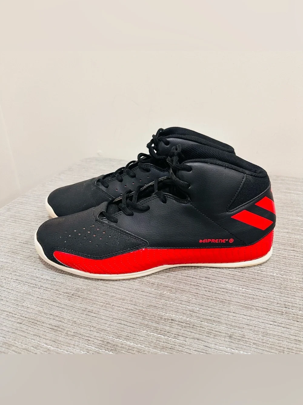 Adidas Next Level Speed V Men's Basketball Shoes Black Red Mid Top Sz 10,5